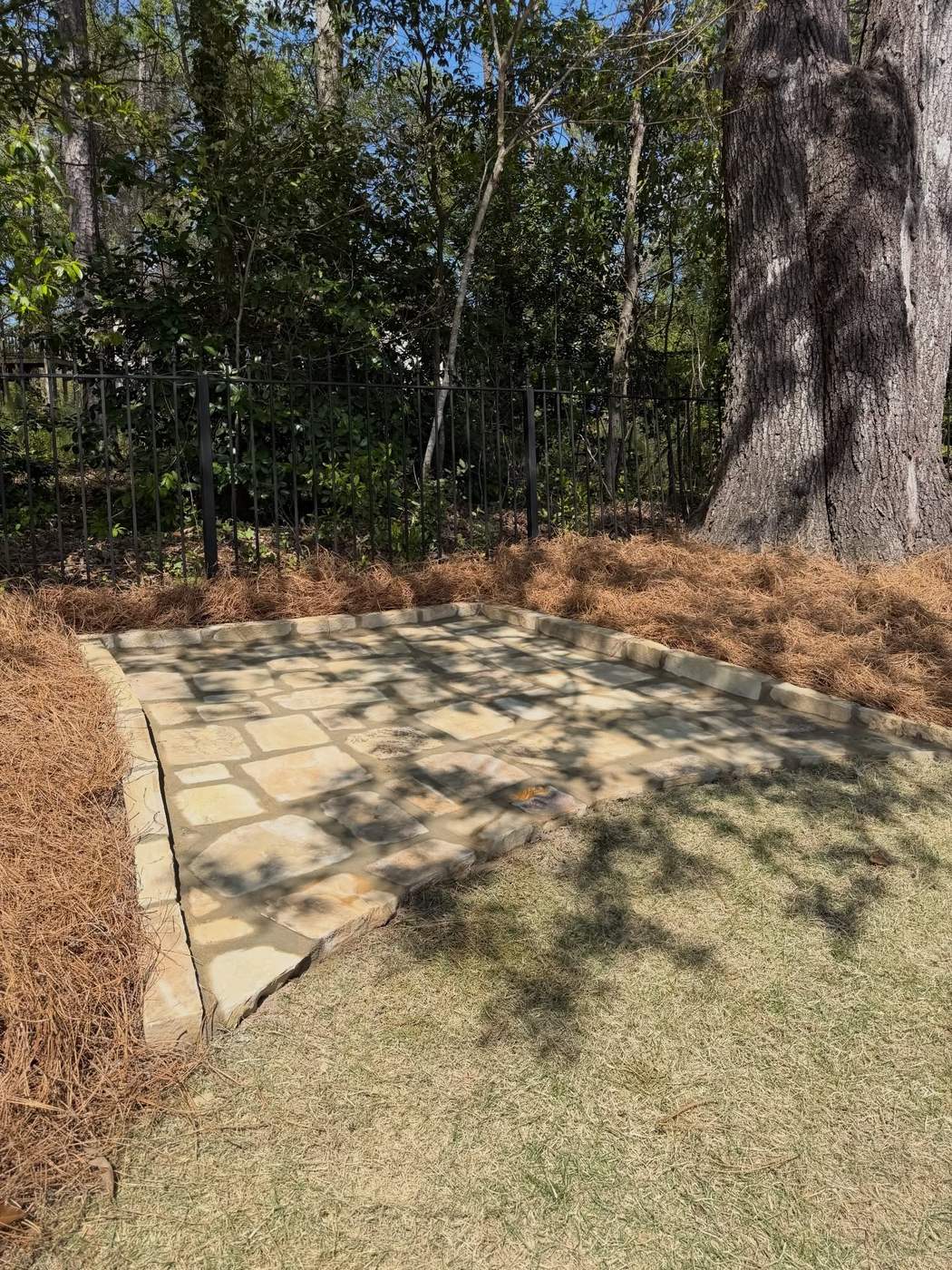 Flagstone patio installed for a Birmingham, AL property by SOG Services