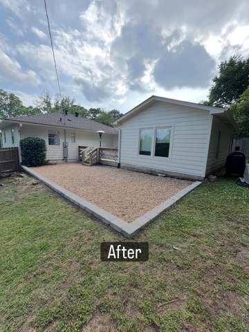 Gravel Patio Before After in Birmingham, AL by SOG Services