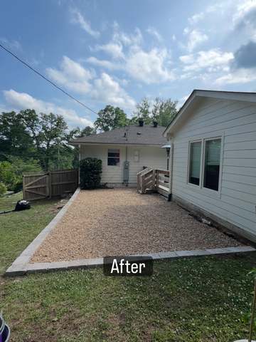 After: finished gravel patio angle two, Birmingham AL