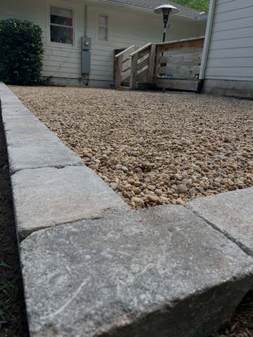 Gravel Patio Before After in Birmingham, AL by SOG Services