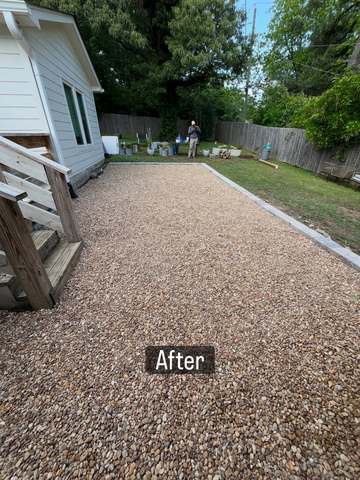 After: finished gravel patio, Birmingham AL