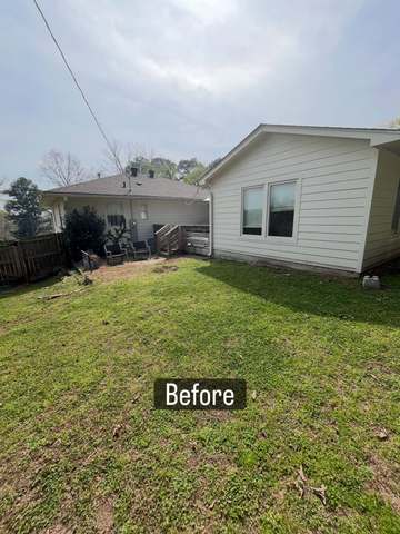 Before: backyard patio project, Birmingham AL