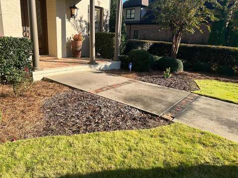 Mulch Installation Entryway in Birmingham, AL by SOG Services